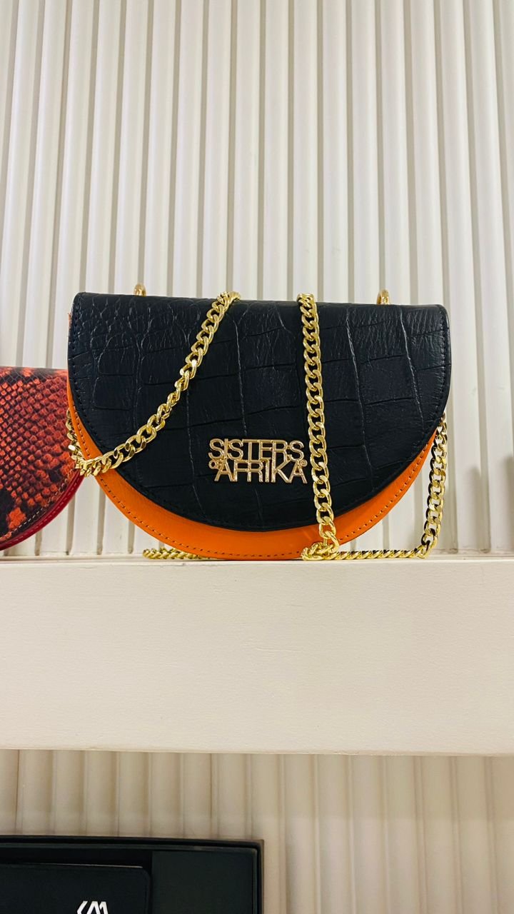 Bana mini bag noir orange