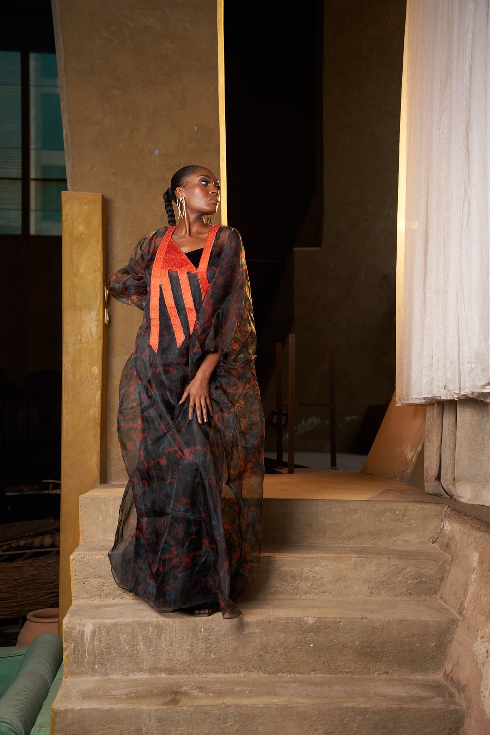 Boubou Fatouma + Robe  Noire