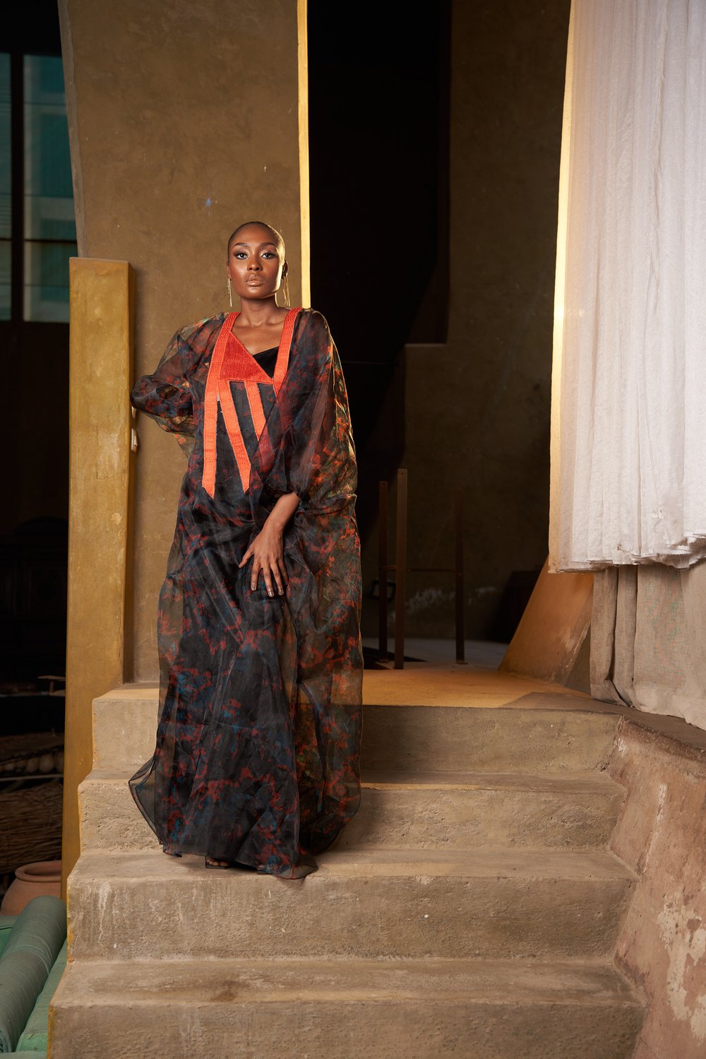 Boubou Fatouma + Robe  Noire